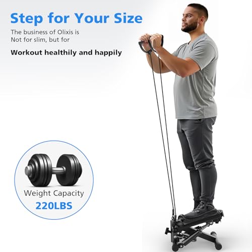 Mini Stepper with Resistance Bands | Full Body Cardio Workout Machine