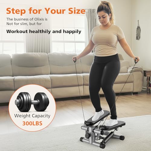 Mini Stepper with Resistance Bands | Full Body Cardio Workout Machine