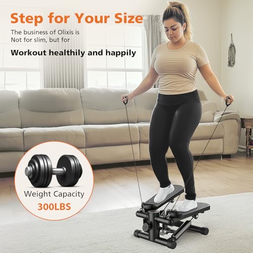 Mini Stepper with Resistance Bands | Full Body Cardio Workout Machine