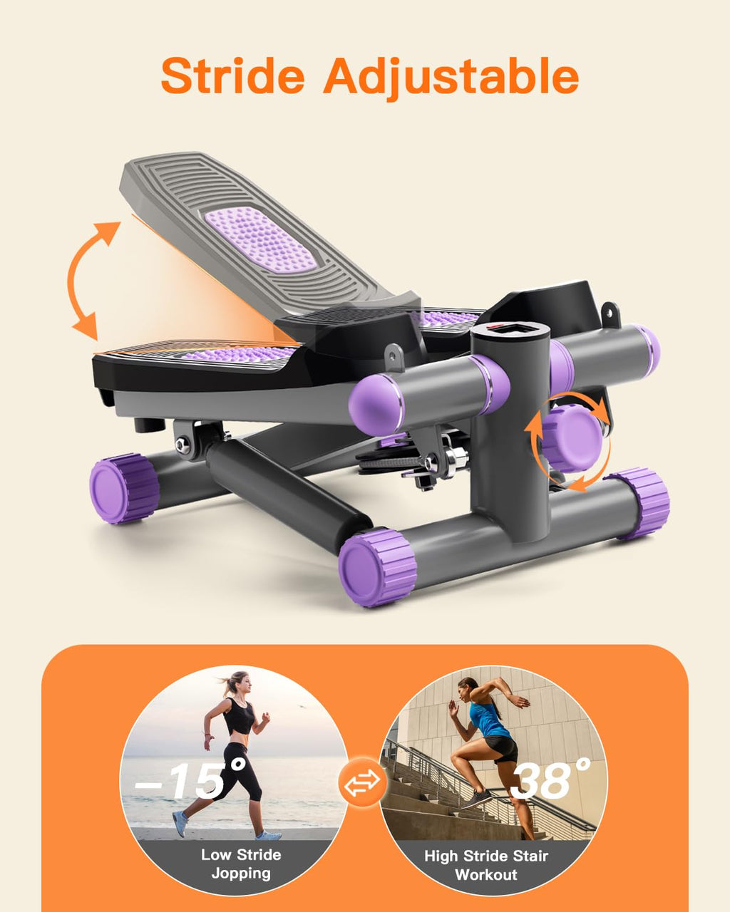 Mini Stepper | Compact Home Cardio & Lower Body Workout Machine