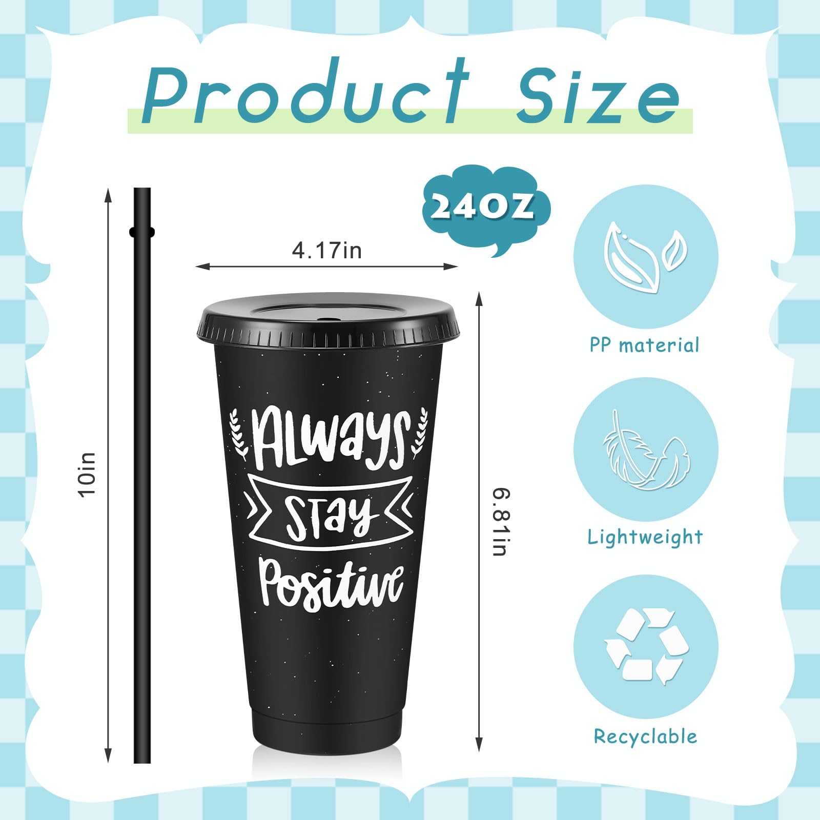 30-Piece Motivational Water Bottle Set | Hydration Cups for Fitness & Daily Use