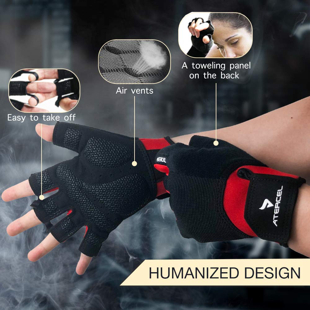 ATERCEL Workout Gloves for Men and Women.
