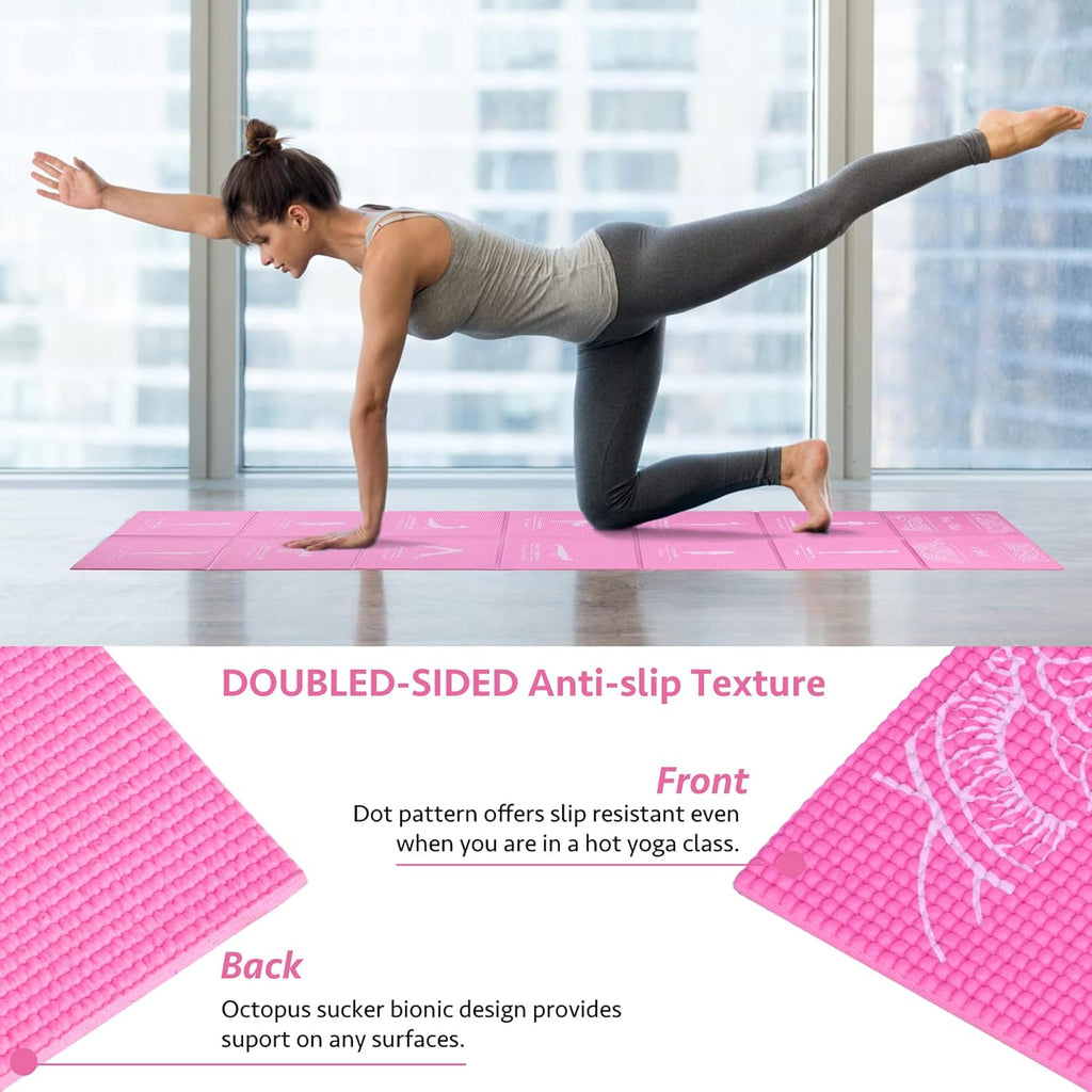 Foldable Yoga Mat | Non-Slip Fitness, Stretching & Mind-Body Workouts