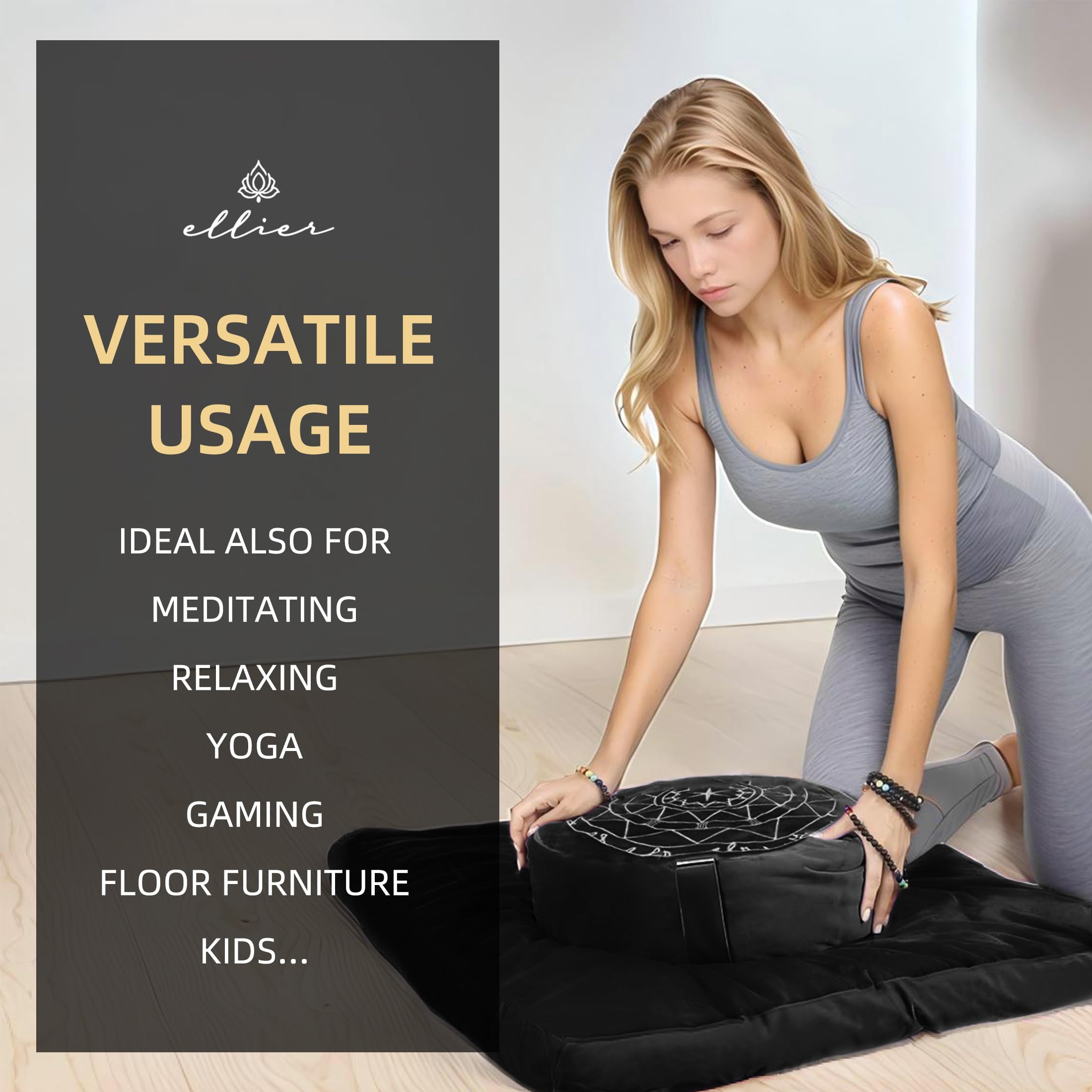 Zafu & Zabuton Meditation Cushion Set | Comfort, Posture & Mindfulness Support