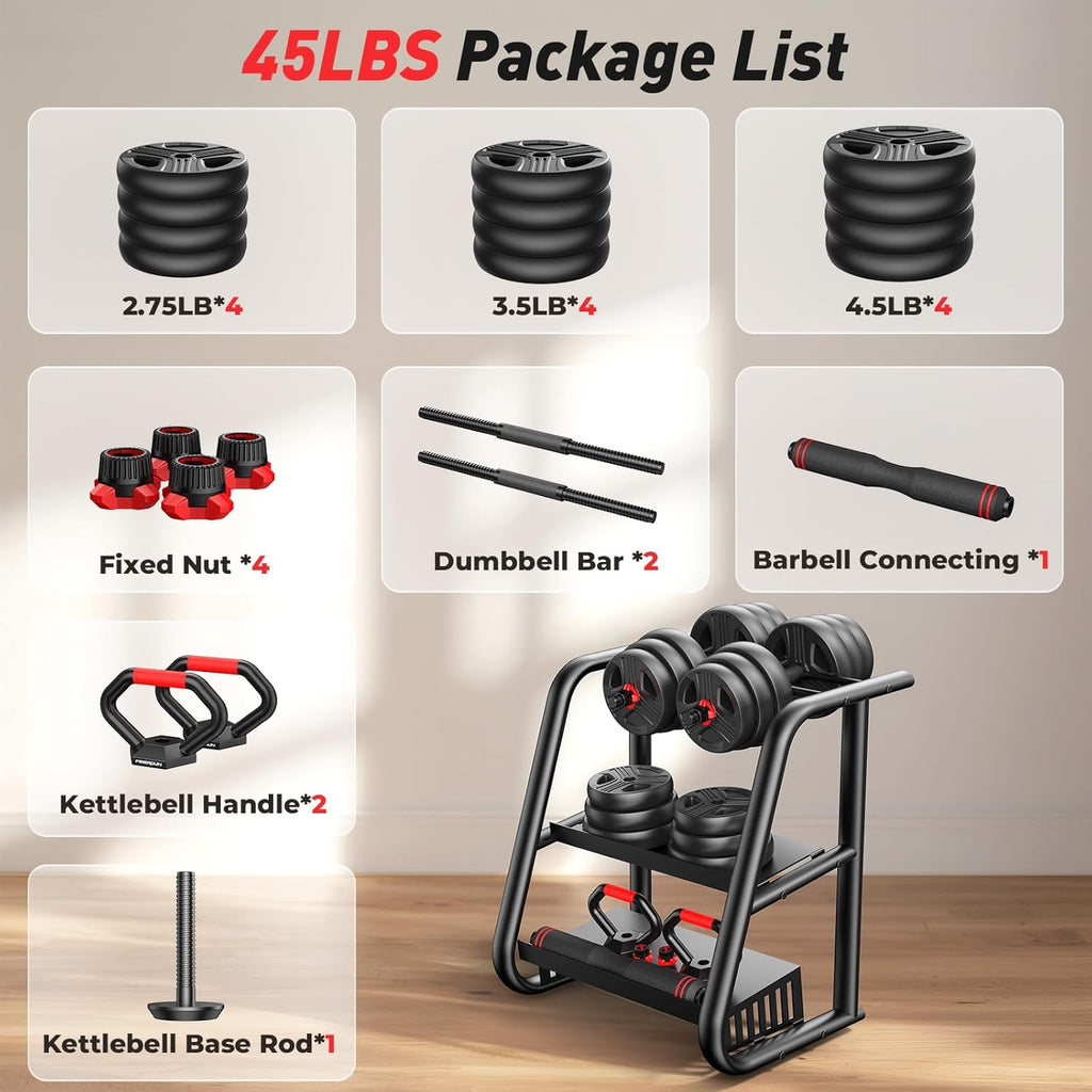 Adjustable dumbbell, Free Weights set