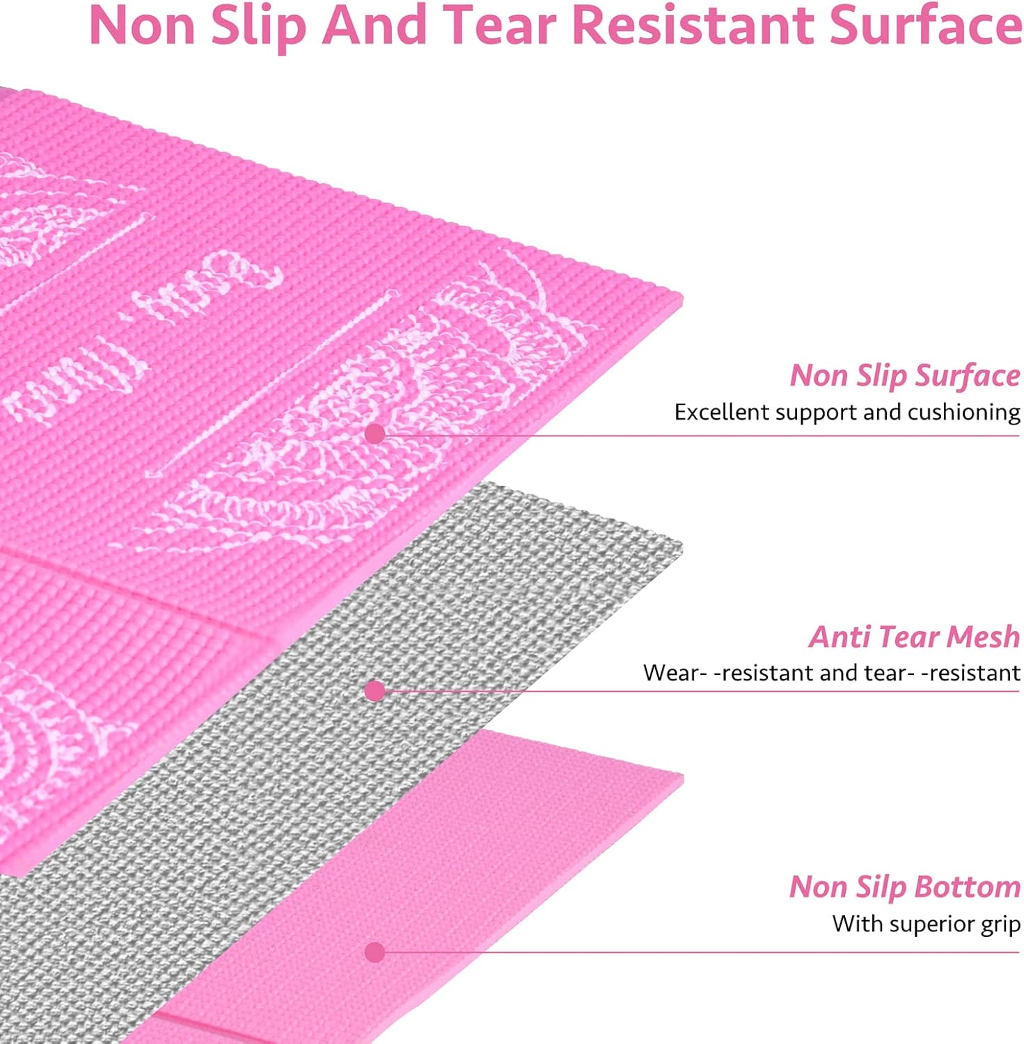 Foldable Yoga Mat | Non-Slip Fitness, Stretching & Mind-Body Workouts