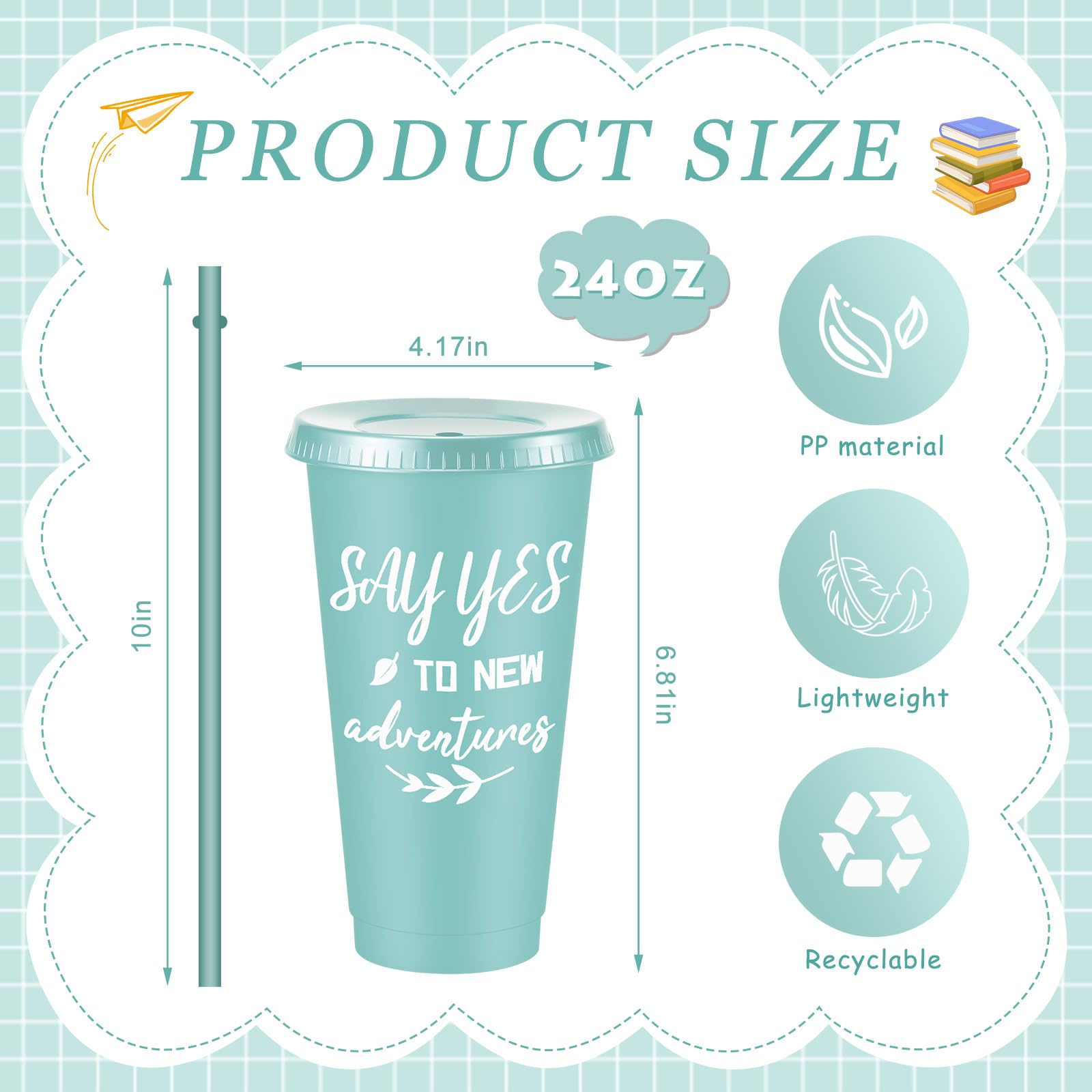30-Piece Motivational Water Bottle Set | Hydration Cups for Fitness & Daily Use