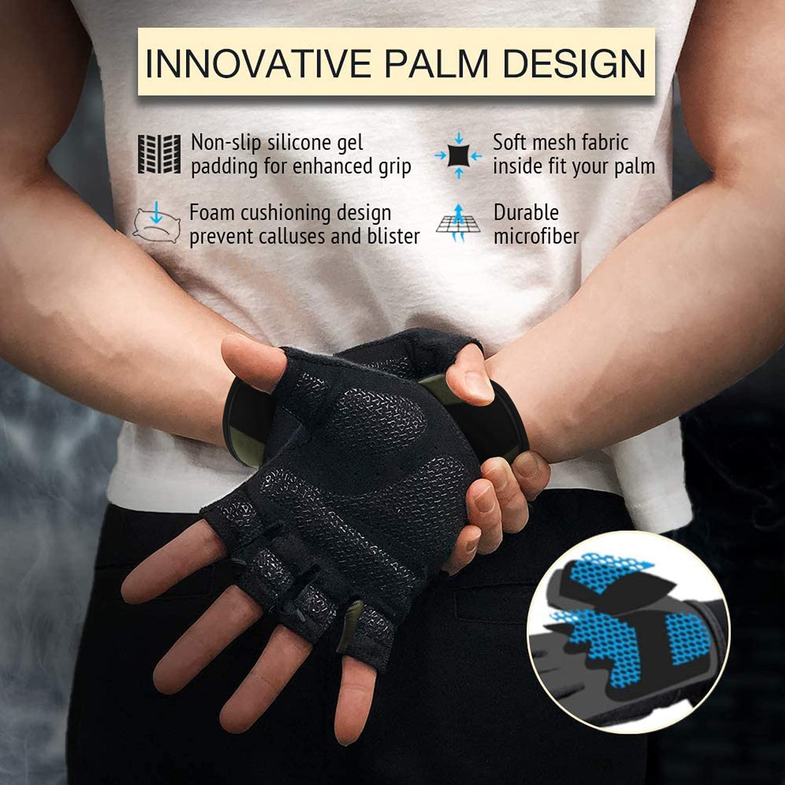 ATERCEL Workout Gloves for Men and Women.