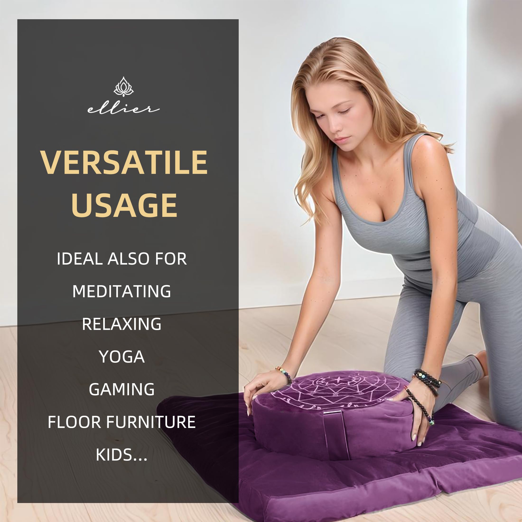 Zafu & Zabuton Meditation Cushion Set | Comfort, Posture & Mindfulness Support