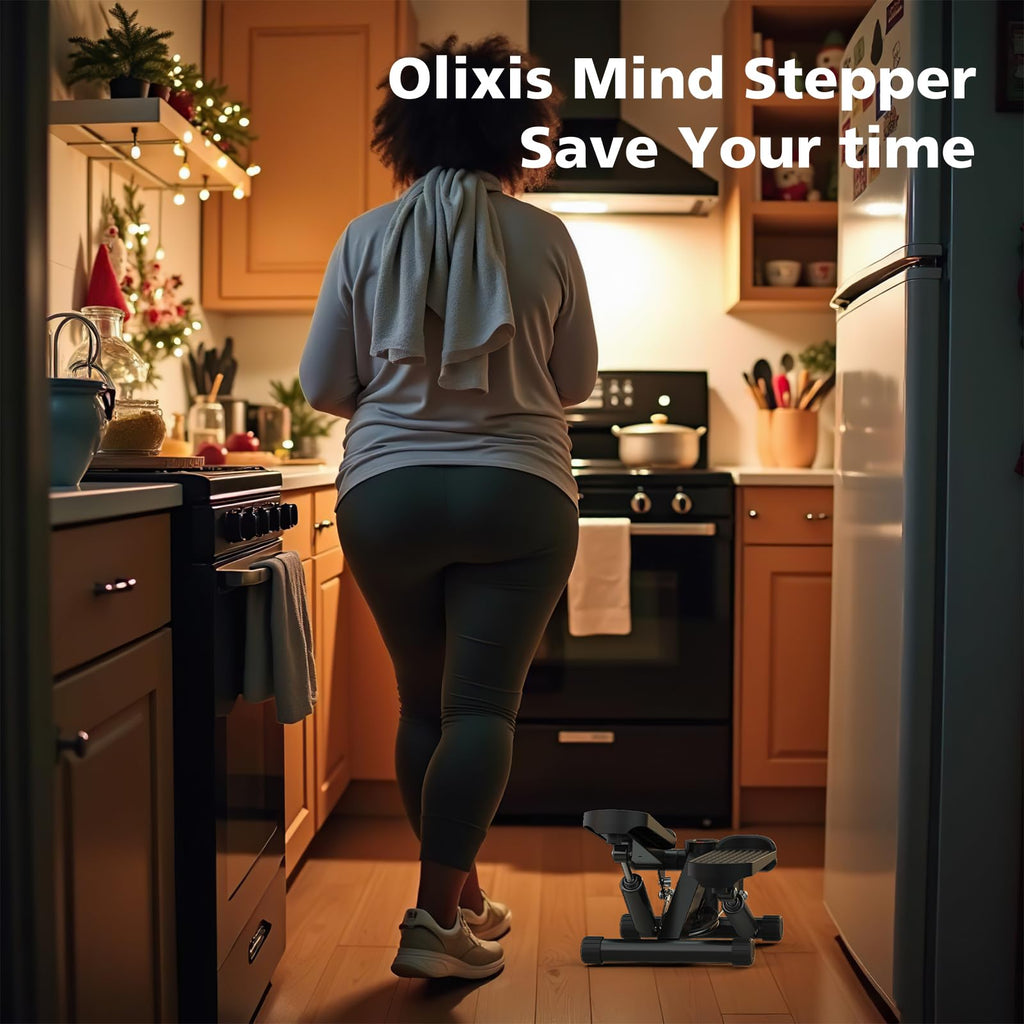Mini Stepper with Resistance Bands | Full Body Cardio Workout Machine