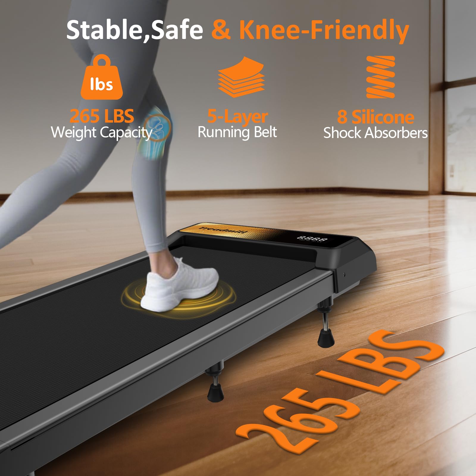 2.5HP Walking Mat with Incline pad