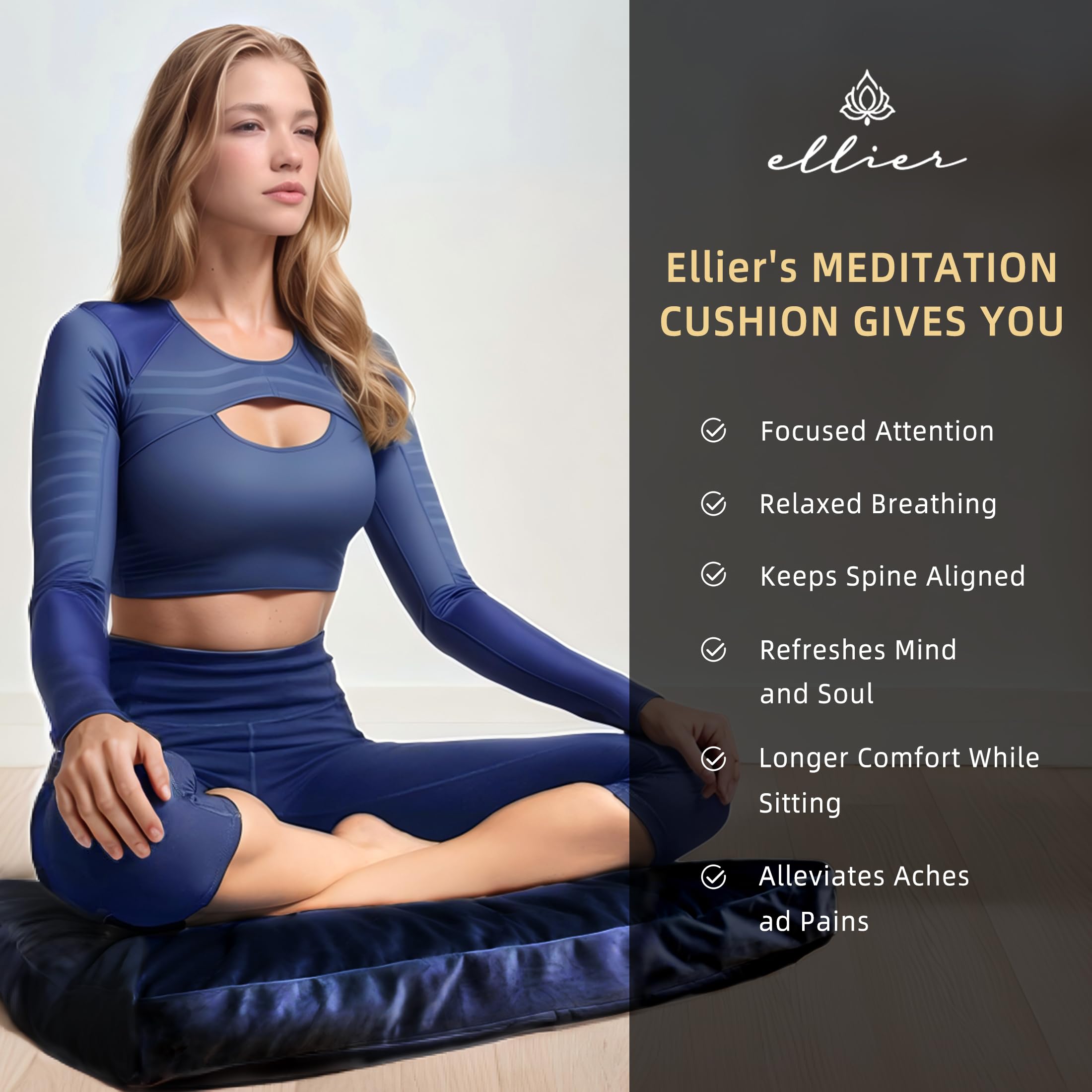 Zafu & Zabuton Meditation Cushion Set | Comfort, Posture & Mindfulness Support