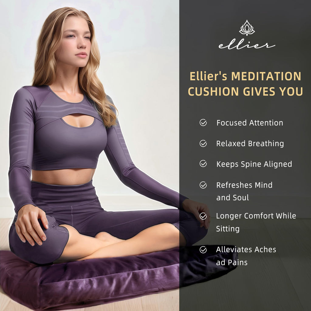 Zafu & Zabuton Meditation Cushion Set | Comfort, Posture & Mindfulness Support