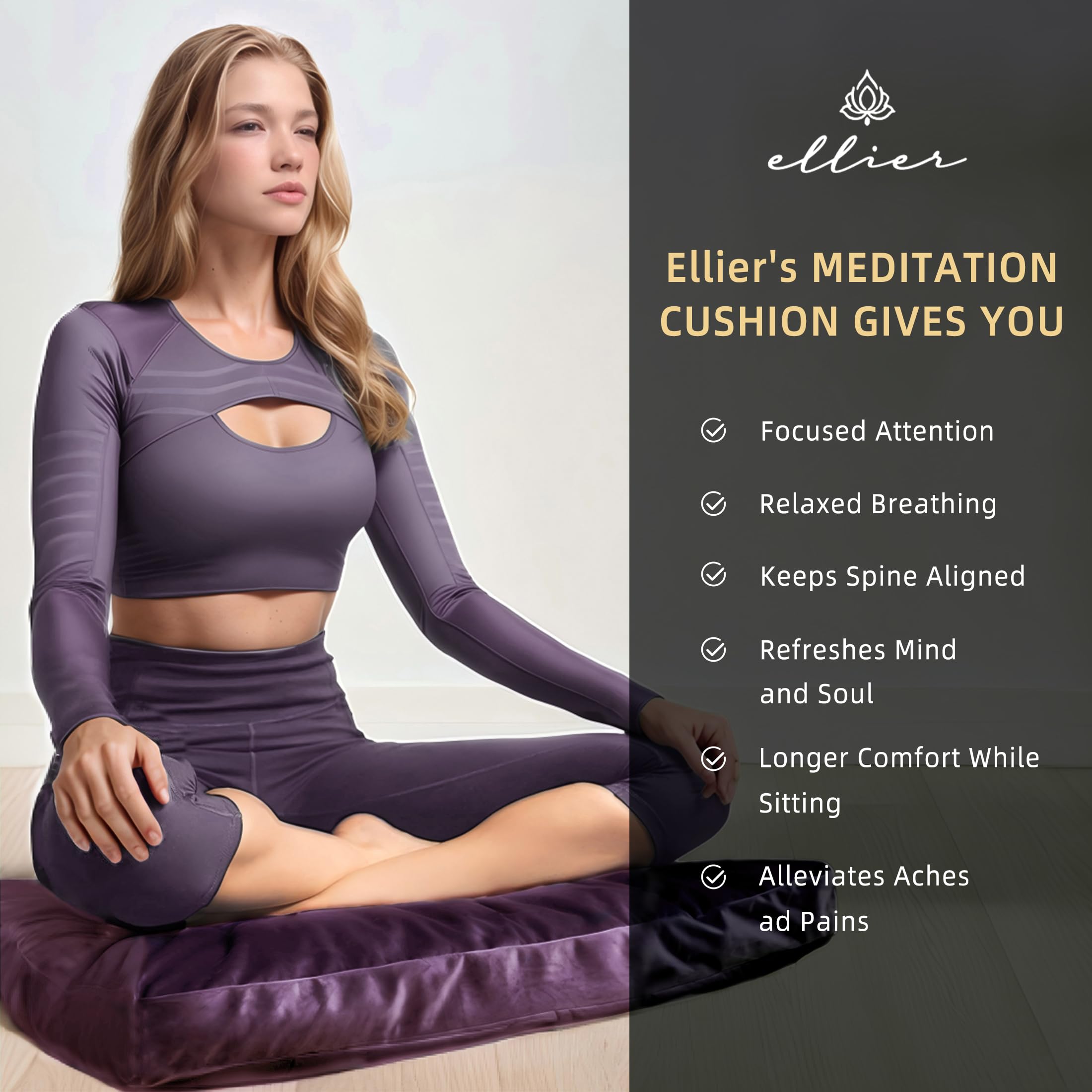 Zafu & Zabuton Meditation Cushion Set | Comfort, Posture & Mindfulness Support