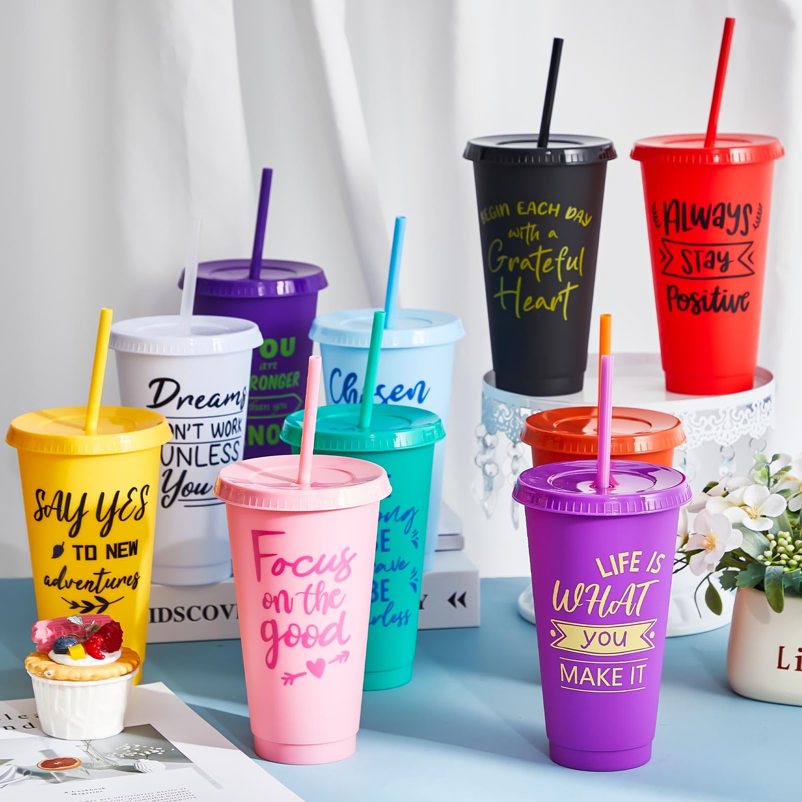 30-Piece Motivational Water Bottle Set | Hydration Cups for Fitness & Daily Use