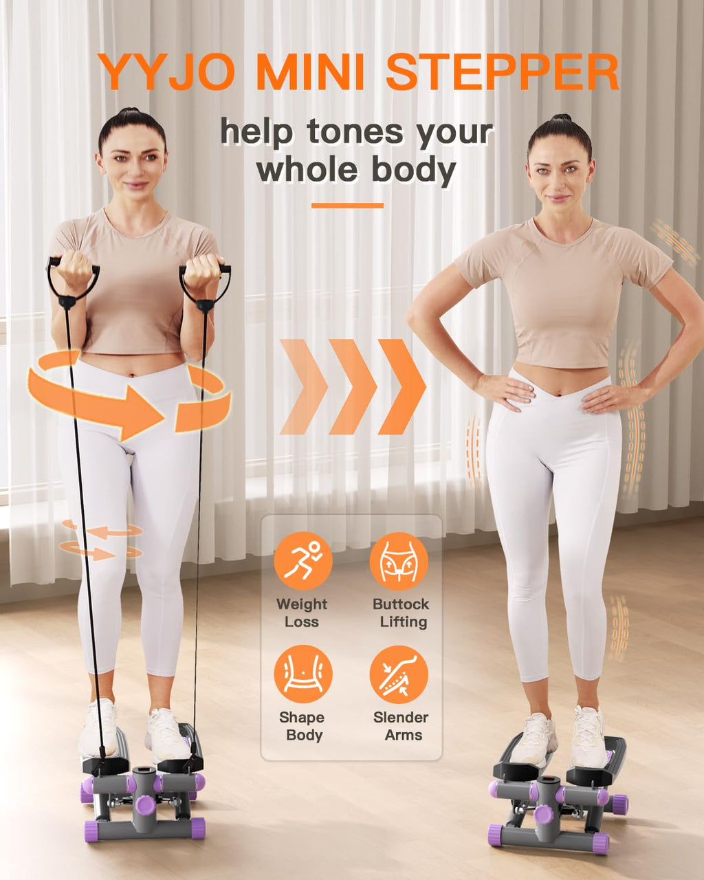 Mini Stepper | Compact Home Cardio & Lower Body Workout Machine