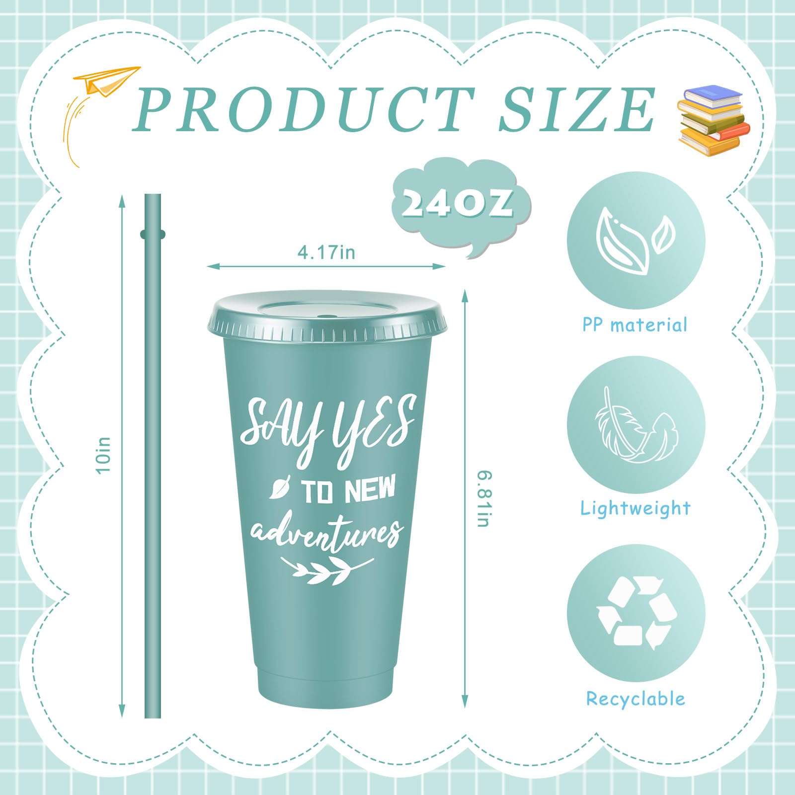 30-Piece Motivational Water Bottle Set | Hydration Cups for Fitness & Daily Use