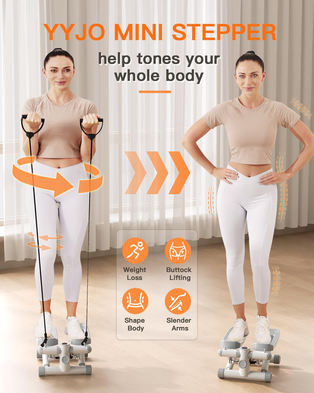 Mini Stepper | Compact Home Cardio & Lower Body Workout Machine
