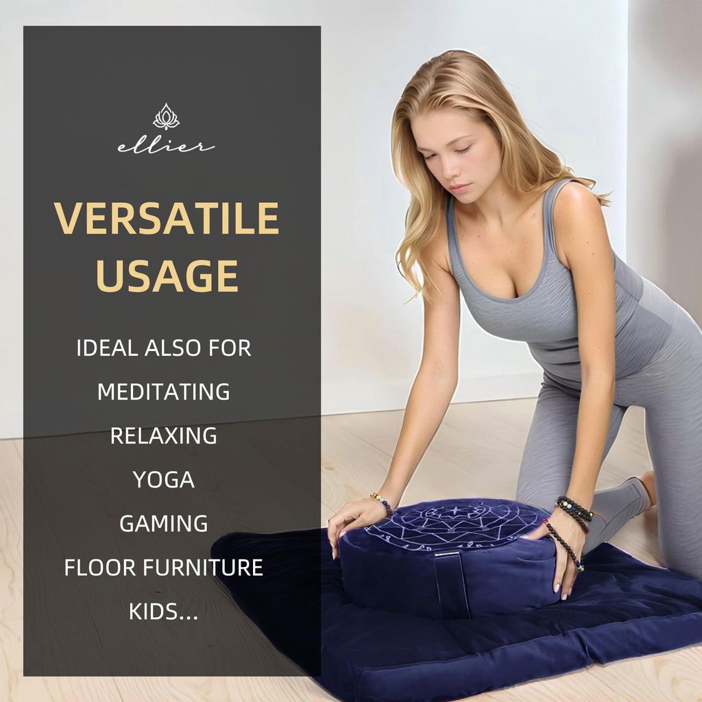 Zafu & Zabuton Meditation Cushion Set | Comfort, Posture & Mindfulness Support
