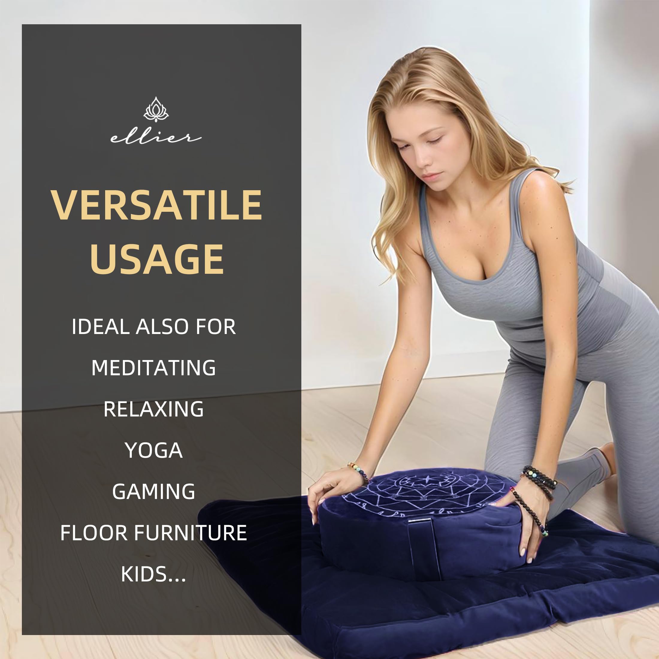 Zafu & Zabuton Meditation Cushion Set | Comfort, Posture & Mindfulness Support