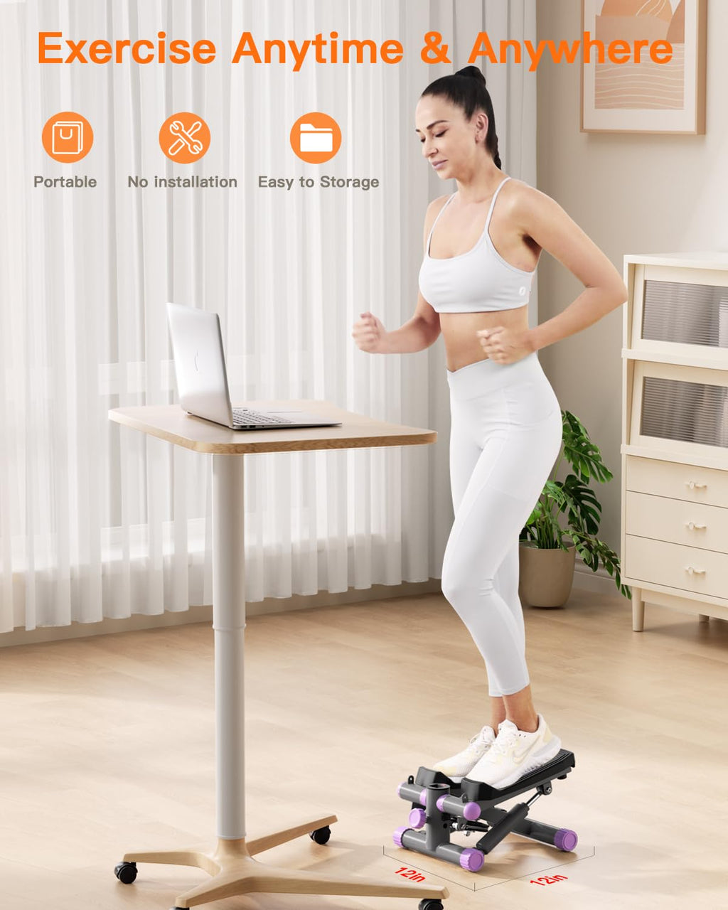 Mini Stepper | Compact Home Cardio & Lower Body Workout Machine