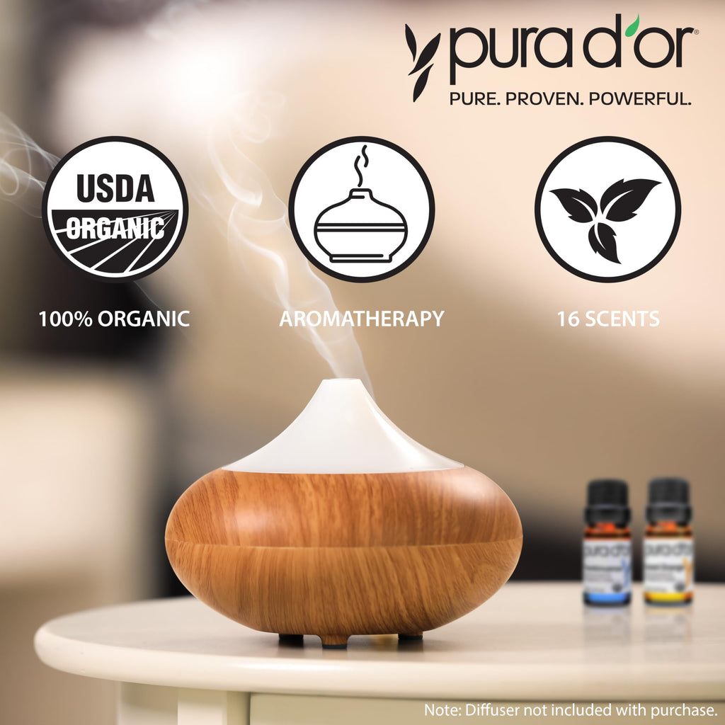 Organic Essential Oils Set (16 Pack) | Relaxation, Stress Relief & Wellness Rituals
