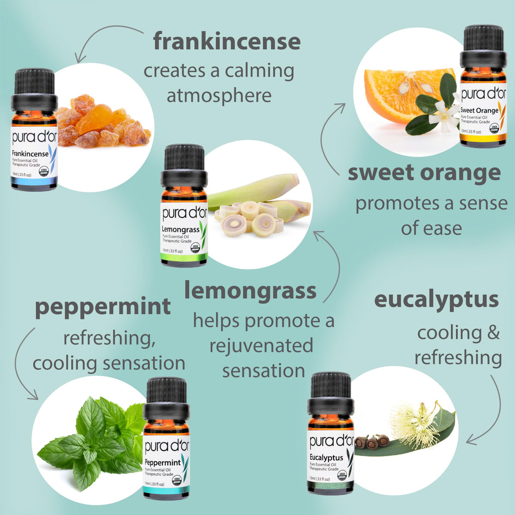 Organic Essential Oils Set (16 Pack) | Relaxation, Stress Relief & Wellness Rituals