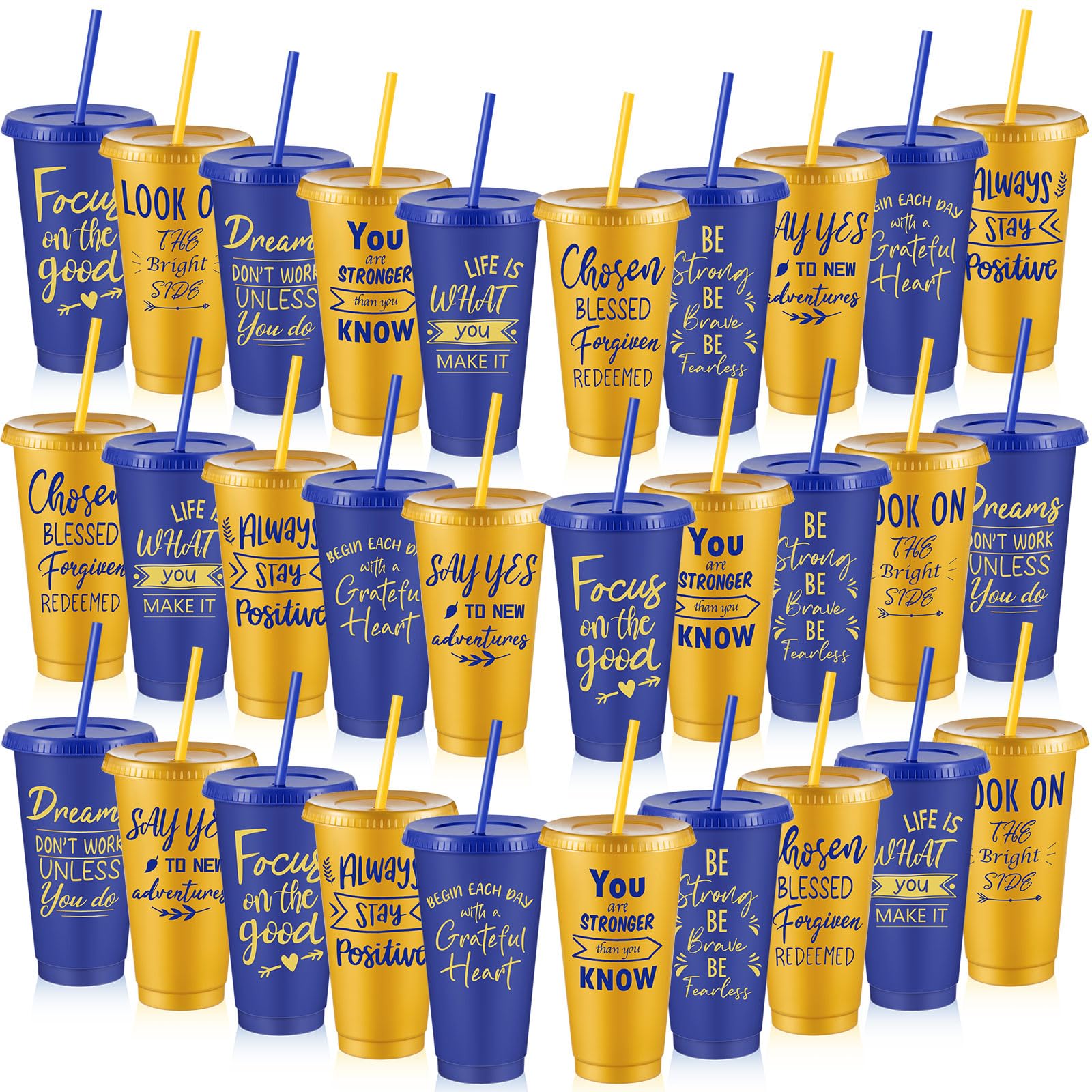 30-Piece Motivational Water Bottle Set | Hydration Cups for Fitness & Daily Use