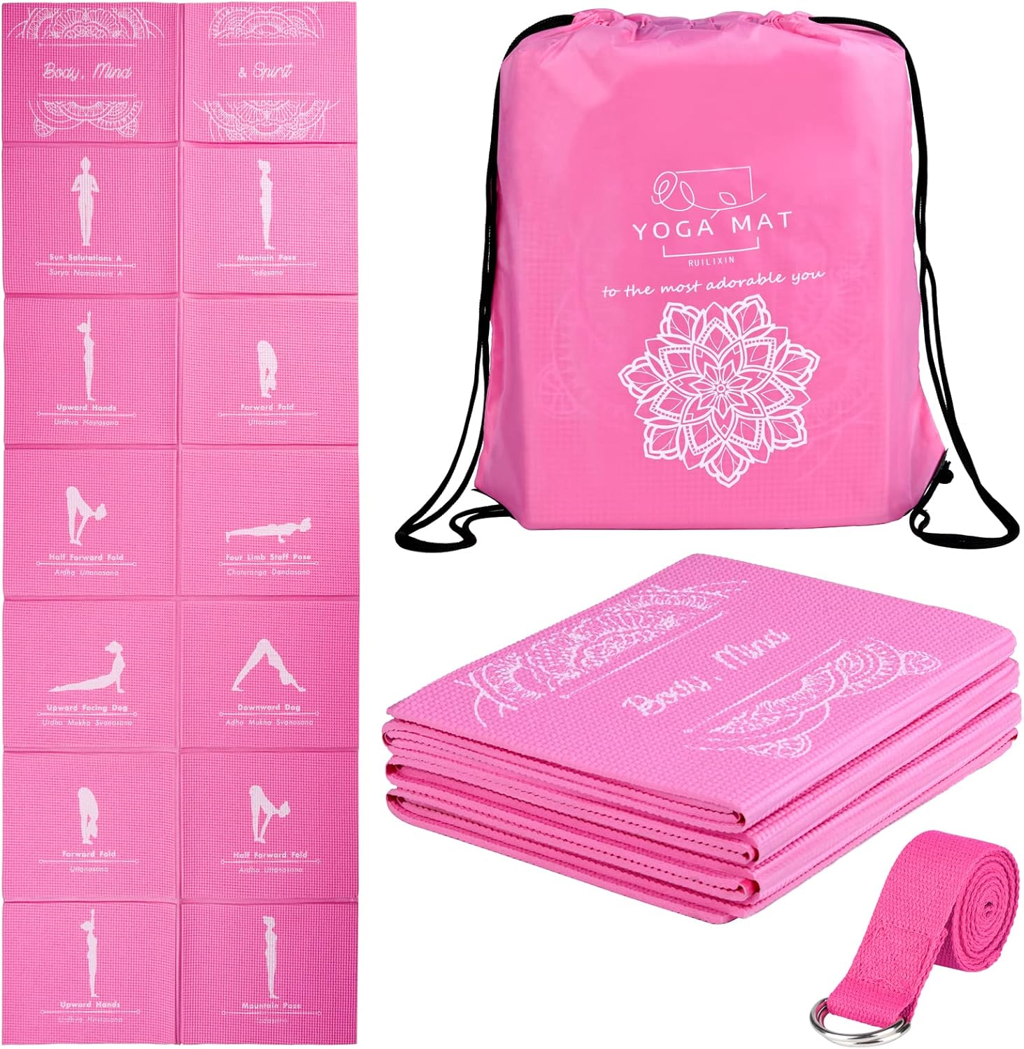 Foldable Yoga Mat | Non-Slip Fitness, Stretching & Mind-Body Workouts