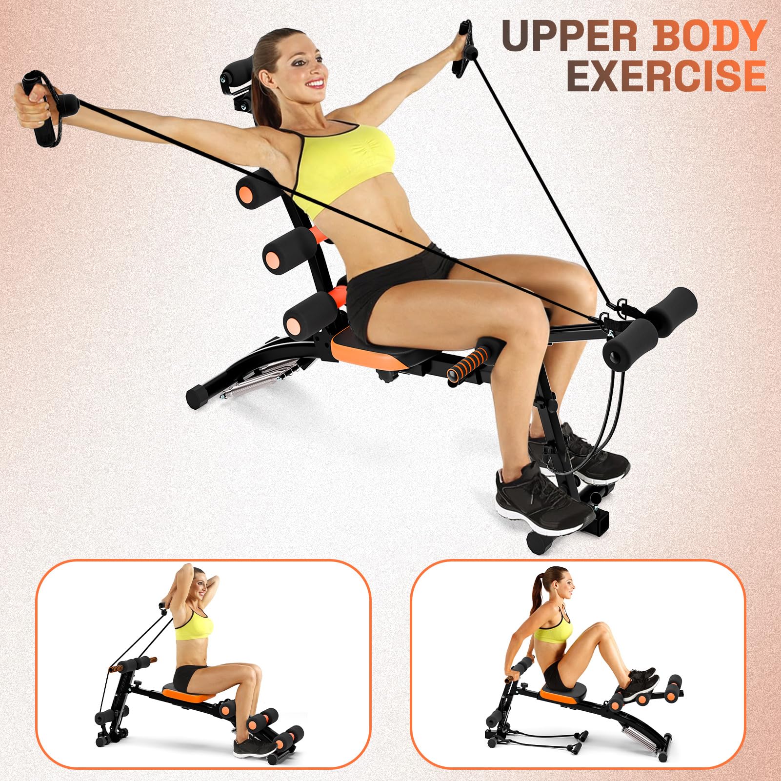 6-in-1 Core Workout Machine | Full Body Ab Trainer for Home Fitness