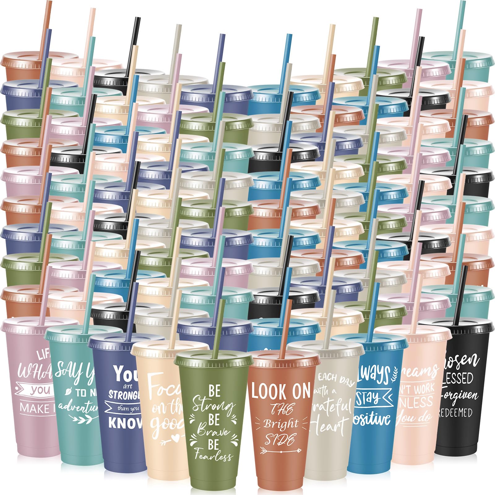 30-Piece Motivational Water Bottle Set | Hydration Cups for Fitness & Daily Use