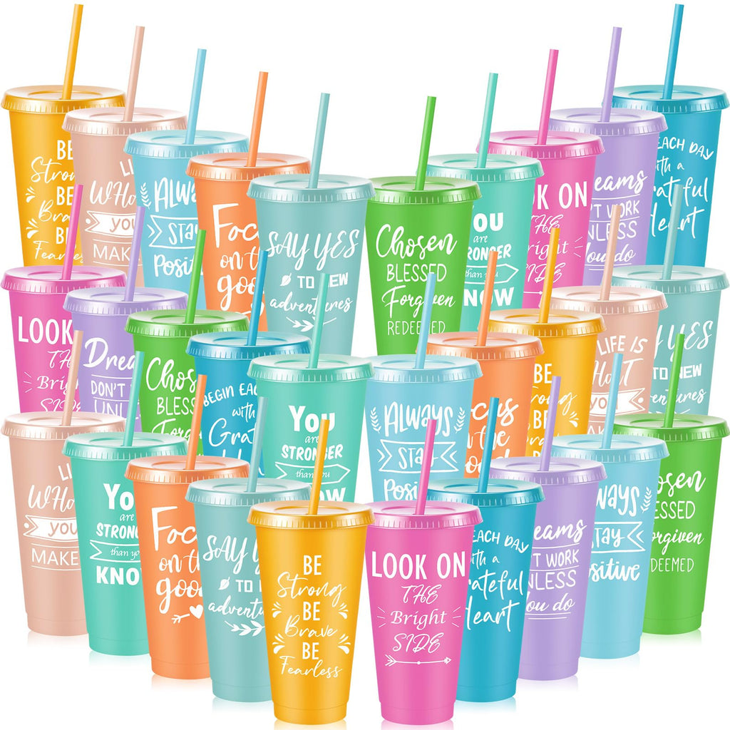 30-Piece Motivational Water Bottle Set | Hydration Cups for Fitness & Daily Use