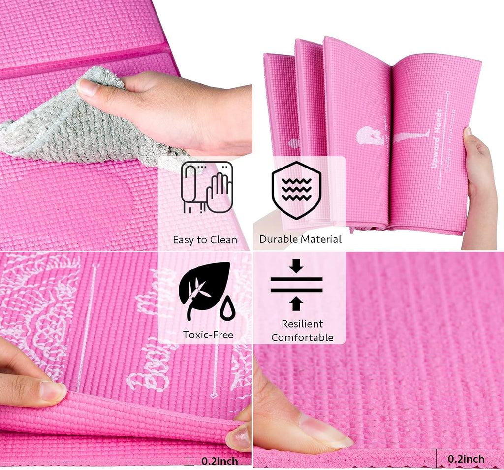 Foldable Yoga Mat | Non-Slip Fitness, Stretching & Mind-Body Workouts