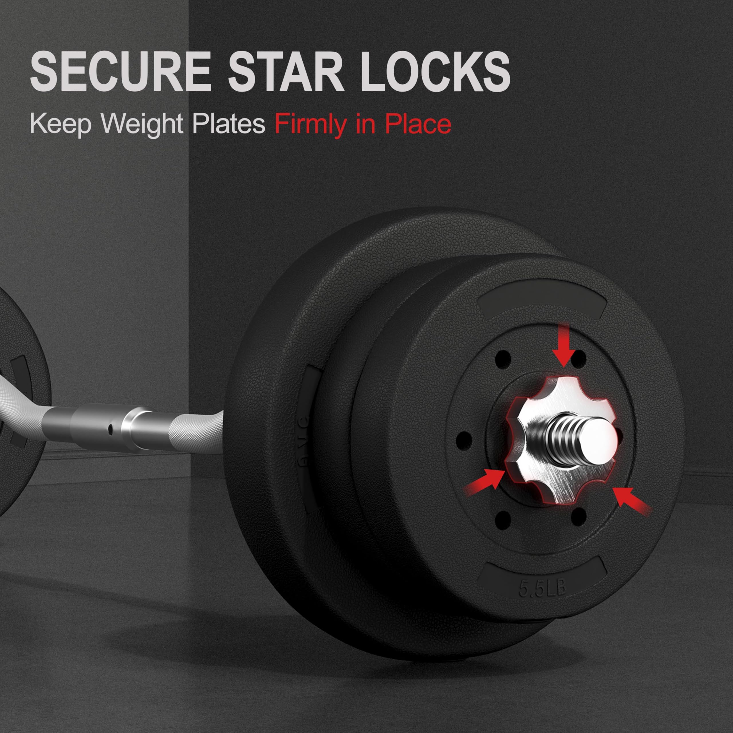 Olympic Barbell Clamps Strength Training Bars