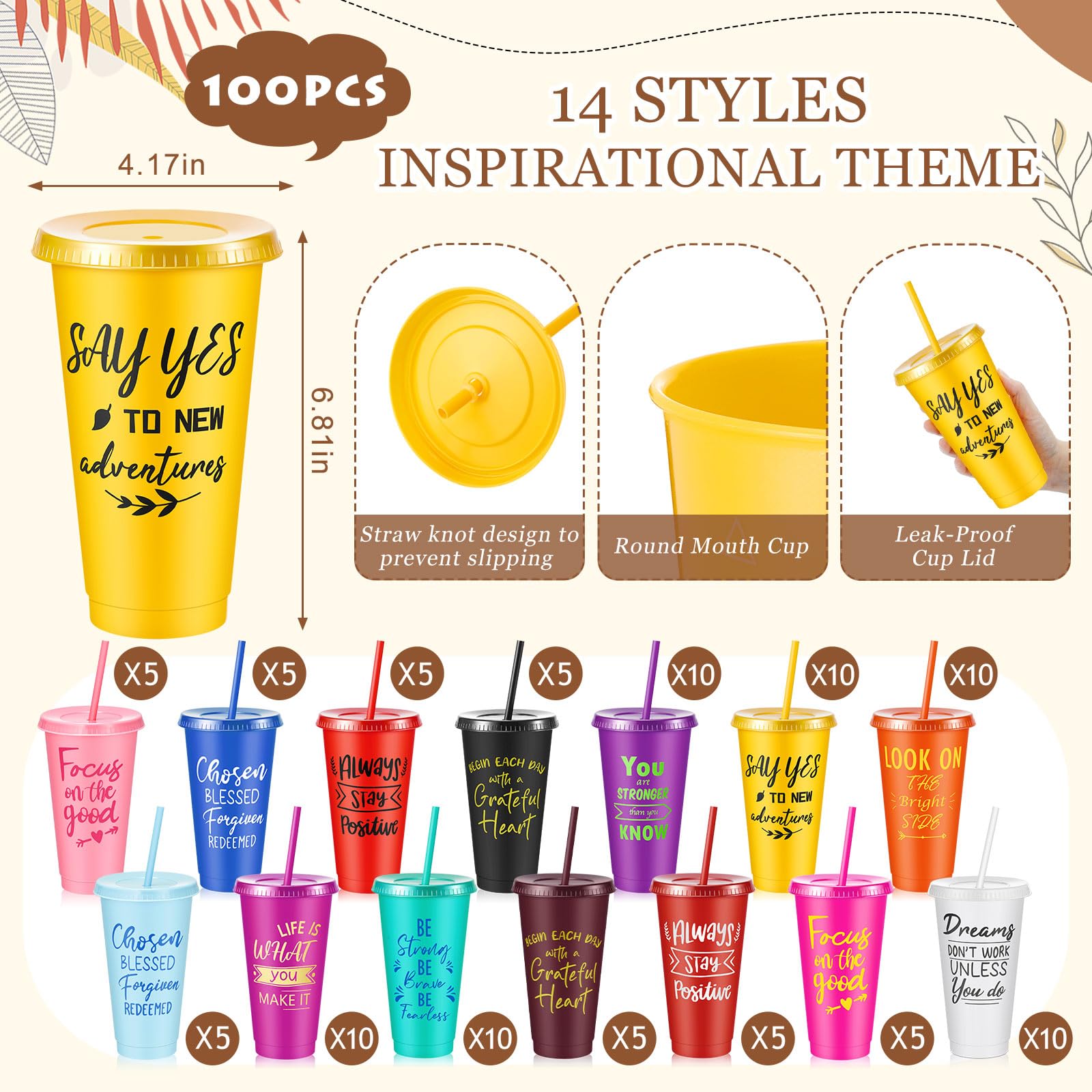 30-Piece Motivational Water Bottle Set | Hydration Cups for Fitness & Daily Use