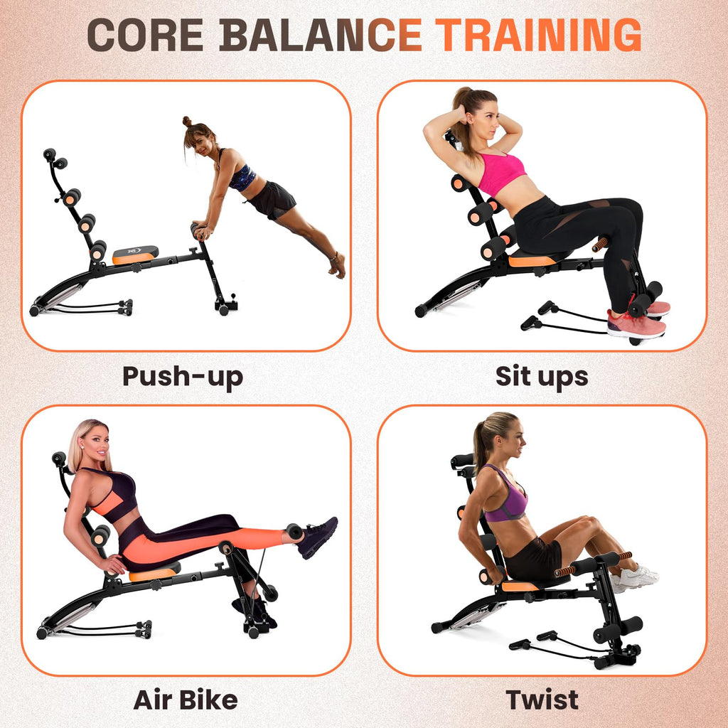 6-in-1 Core Workout Machine | Full Body Ab Trainer for Home Fitness