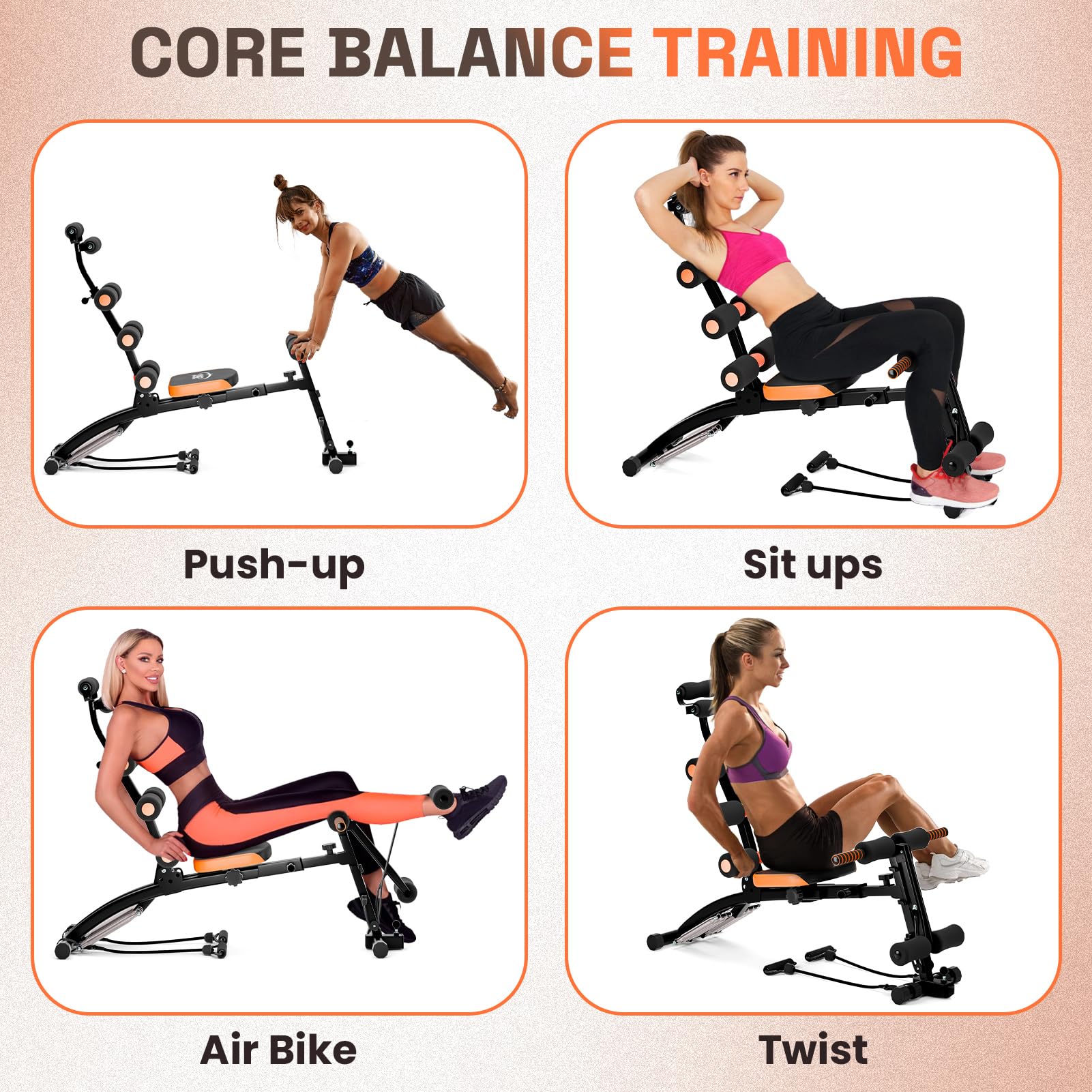 6-in-1 Core Workout Machine | Full Body Ab Trainer for Home Fitness