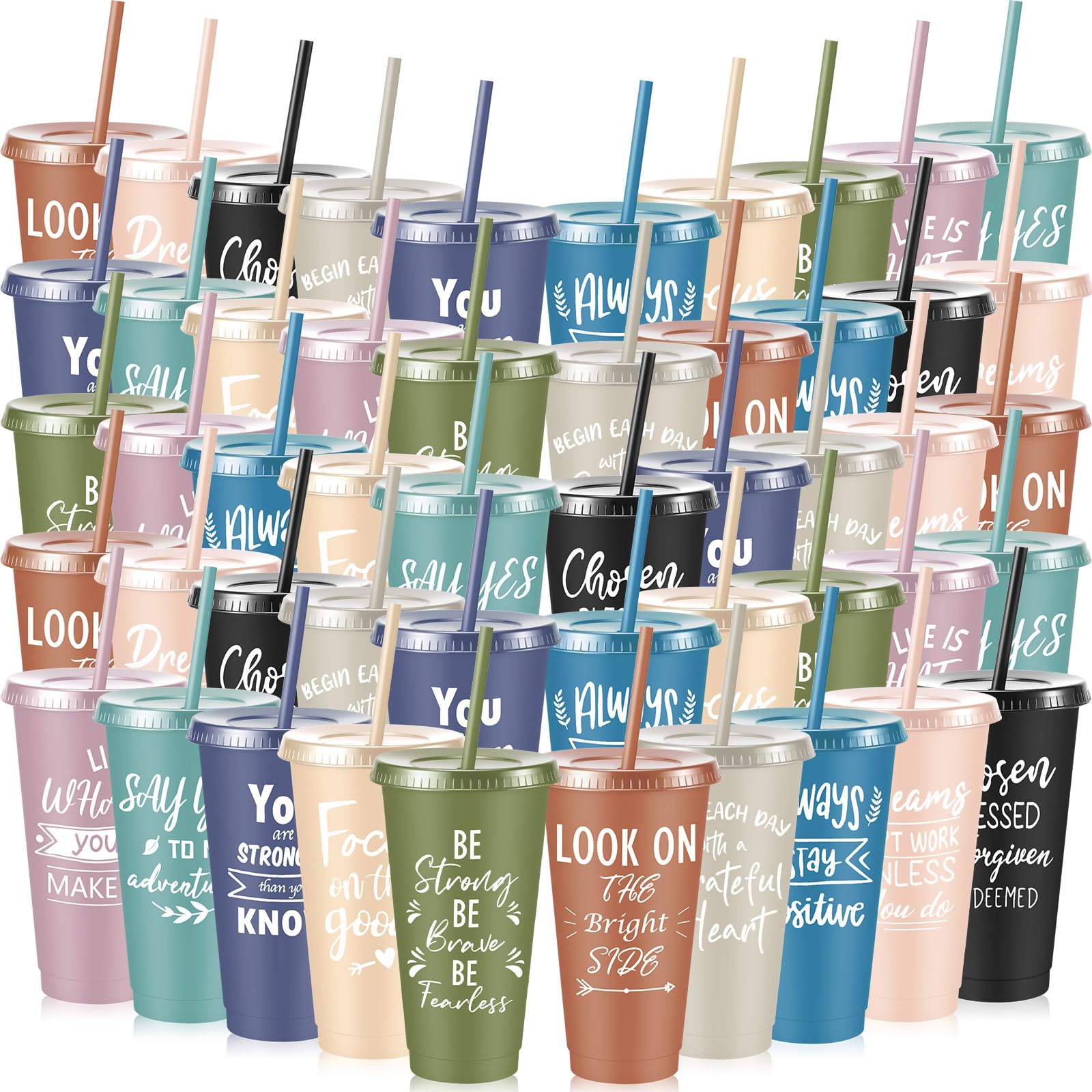 30-Piece Motivational Water Bottle Set | Hydration Cups for Fitness & Daily Use