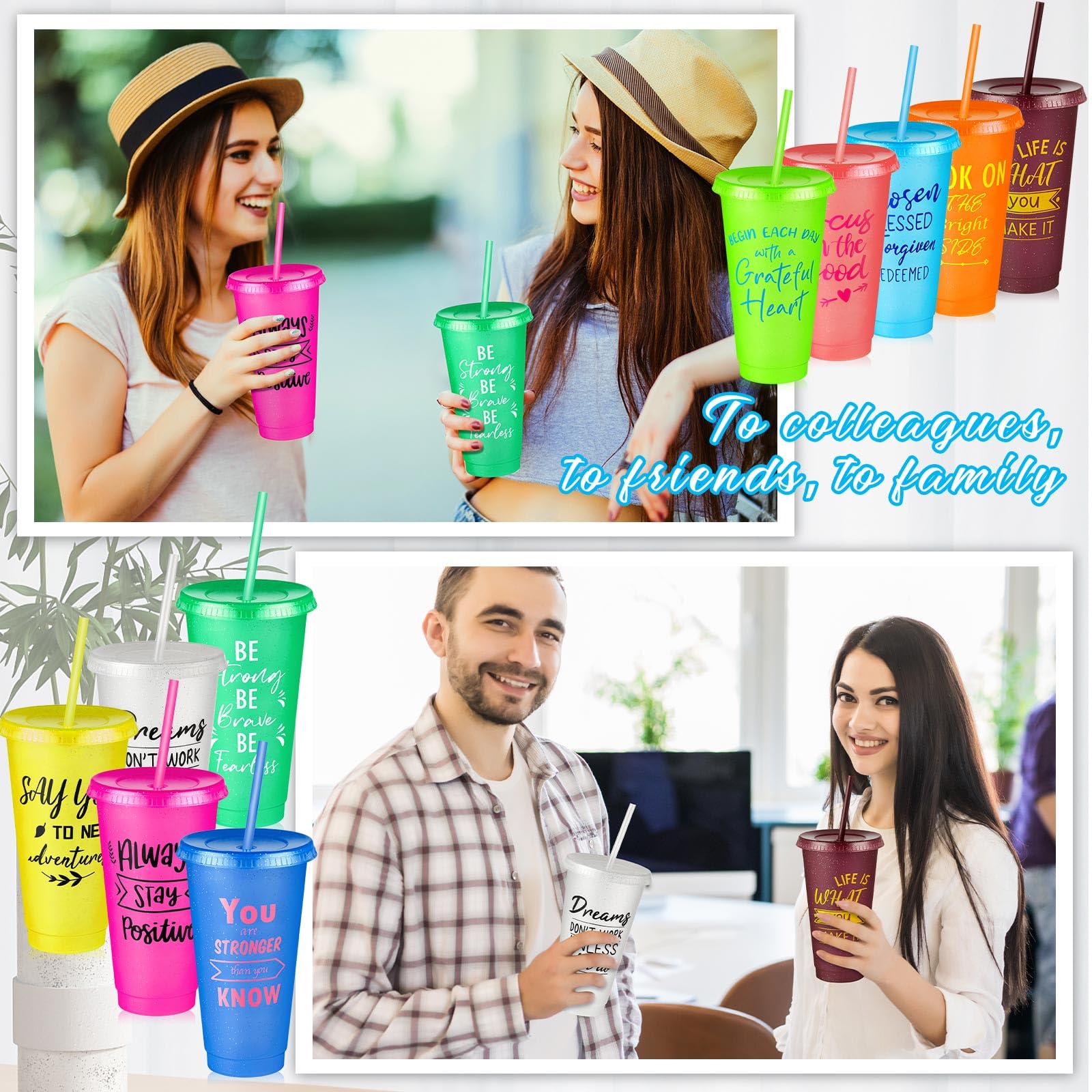 30-Piece Motivational Water Bottle Set | Hydration Cups for Fitness & Daily Use