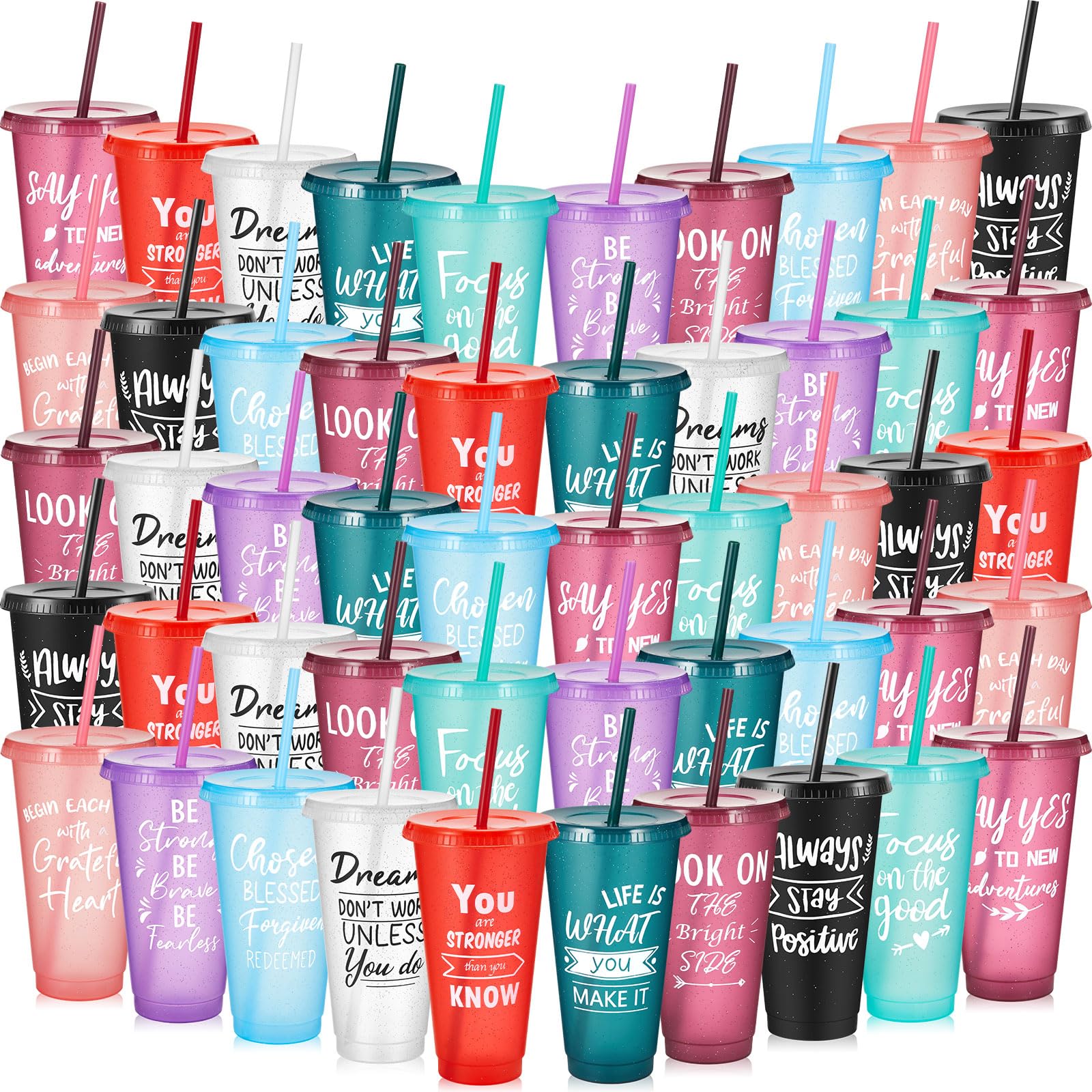30-Piece Motivational Water Bottle Set | Hydration Cups for Fitness & Daily Use