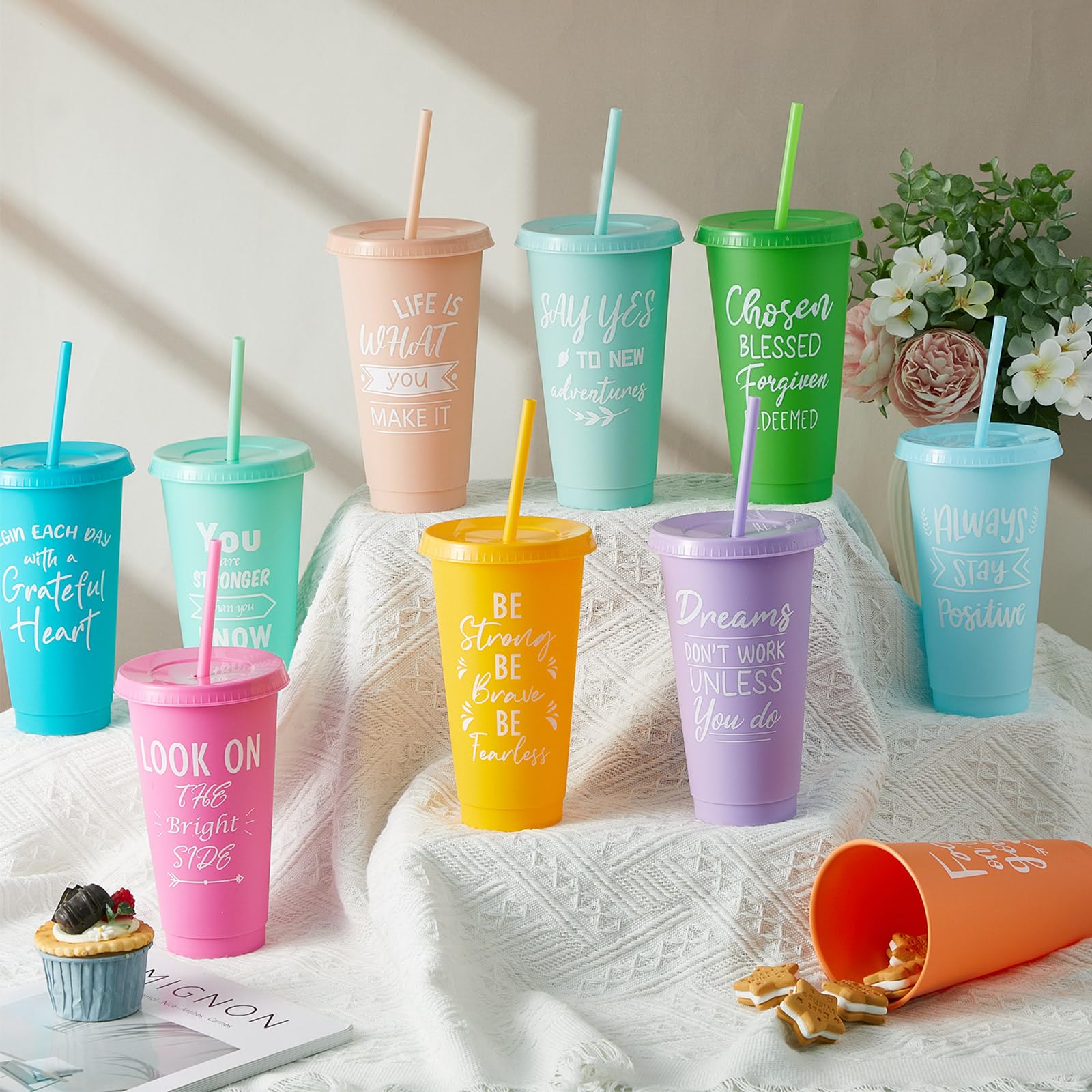 30-Piece Motivational Water Bottle Set | Hydration Cups for Fitness & Daily Use