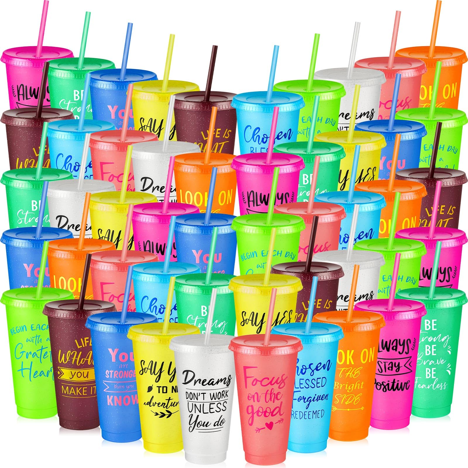 30-Piece Motivational Water Bottle Set | Hydration Cups for Fitness & Daily Use