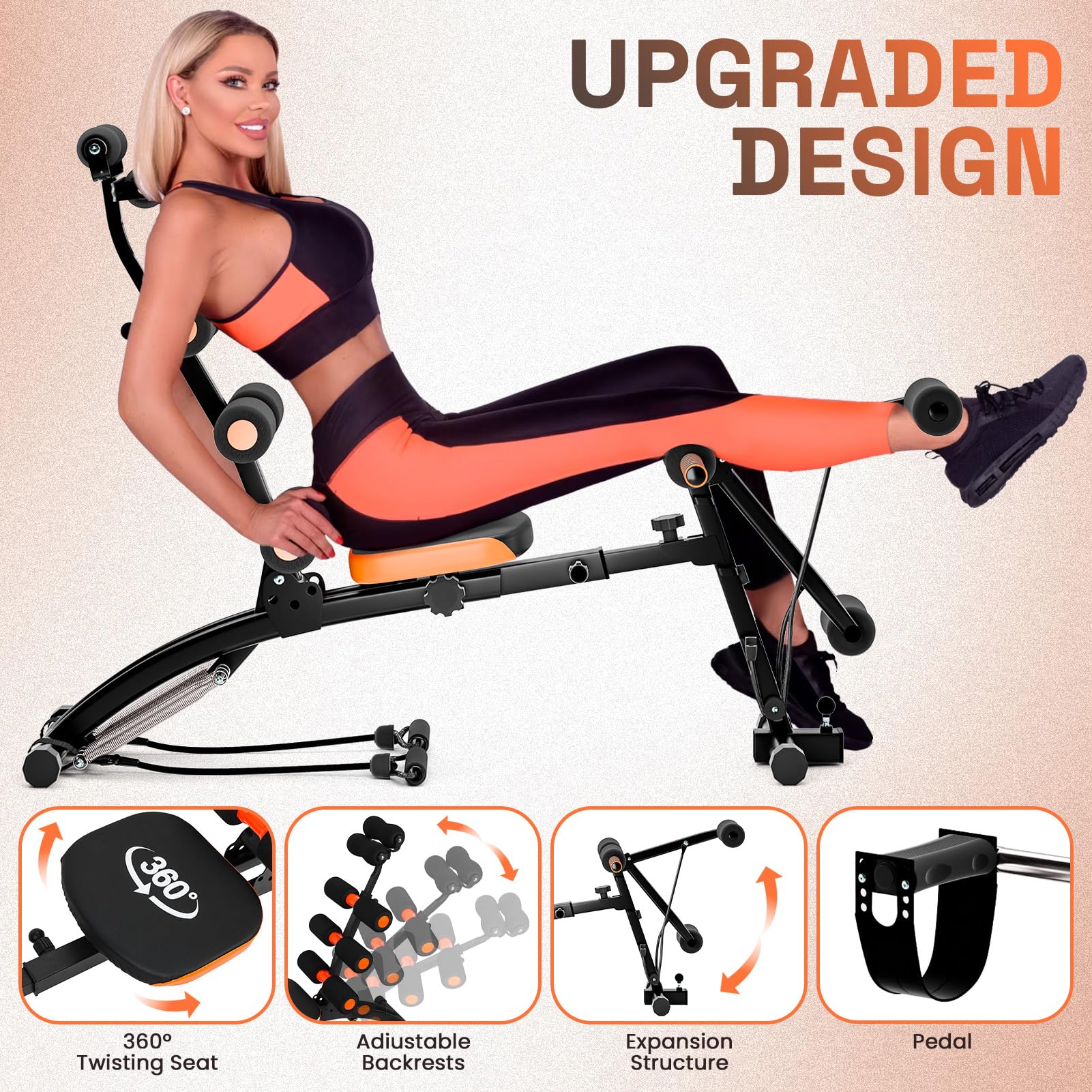 6-in-1 Core Workout Machine | Full Body Ab Trainer for Home Fitness
