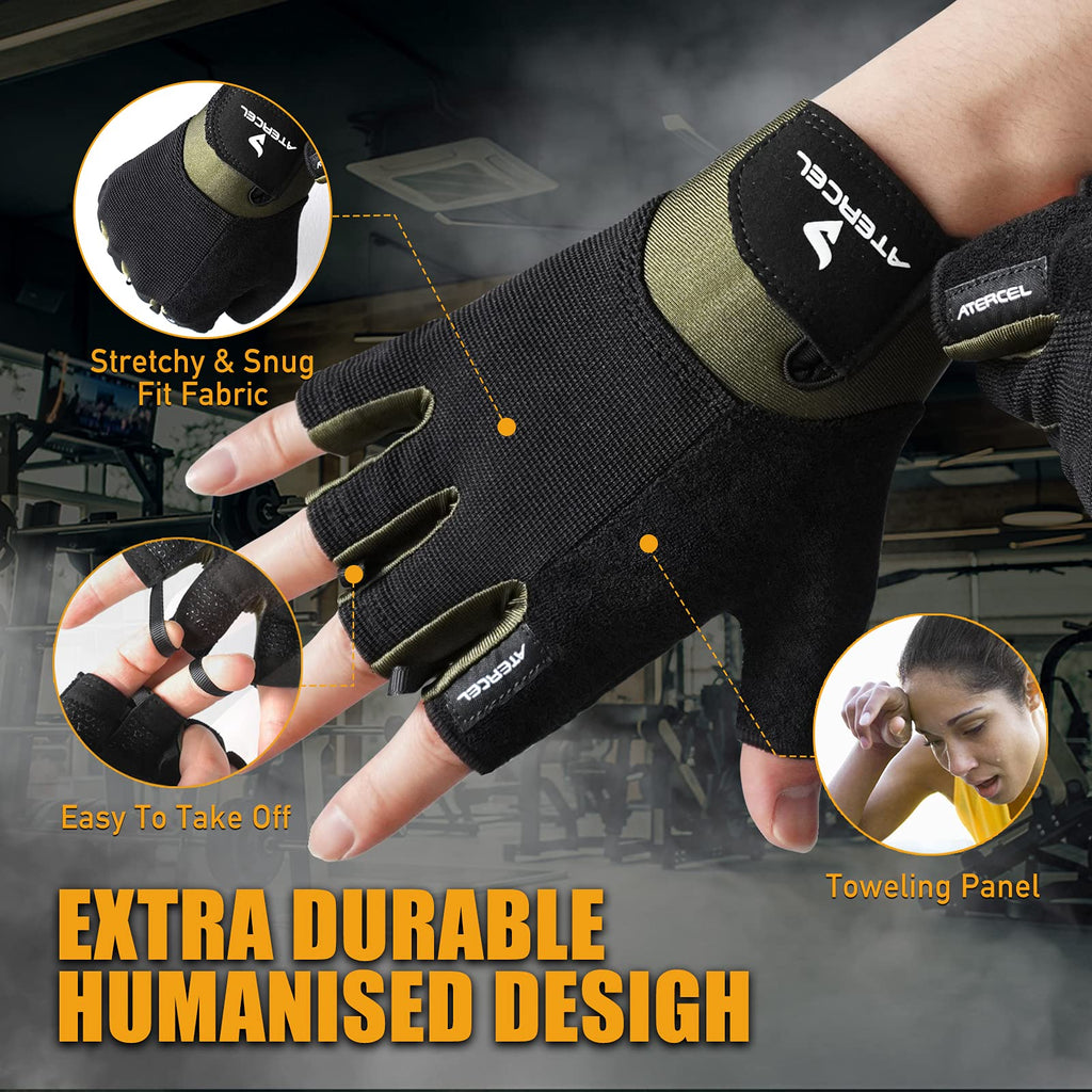 ATERCEL Workout Gloves for Men and Women.